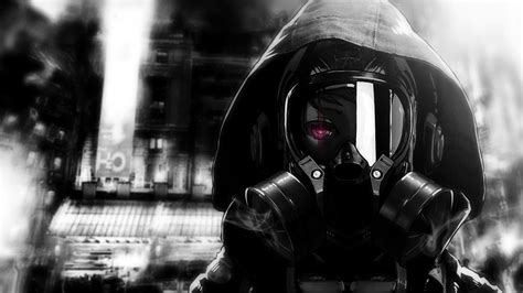 Wallpaper 1920x1080 Px Anime Artwork Face Mask Gas Masks