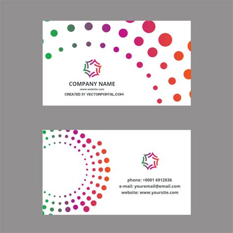 Business Card Template 4 Free Svg