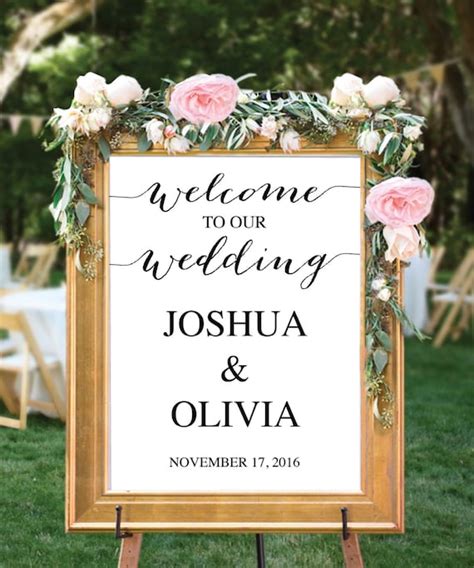 Wedding Welcome Sign Template Editable PDF Welcome to Our