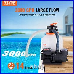 Vevor Sand Filter Above Ground With Hp Pool Pump Gph Flow