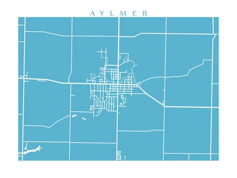 Aylmer ON Map Print Ontario Poster Art | Etsy