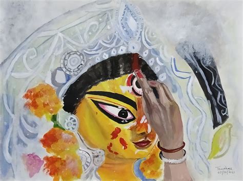 Hare Rama Hare Krishna, Painting by Emerging Artist Tanushree Bhattacharya