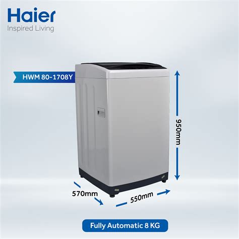 Haier Automatic Washing Machine Hwm Y Kg Goshop Online Shopping