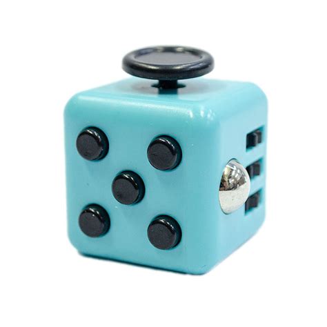 Ripley Cubo Relajante Antiestres Turquesa Con Botones Negro Fidget Cube