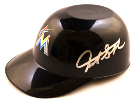 Miami Marlins Giancarlo Stanton Signed Sundae Mini Helmet Memorabilia