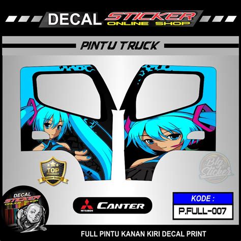 Jual Stiker Mobil Truk Canter Decal Print Pintu Full Variasi Custom