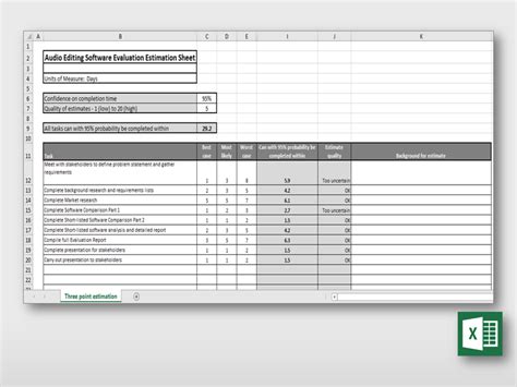 Wonderful 3 Point Estimation Excel Template Bug Report Example