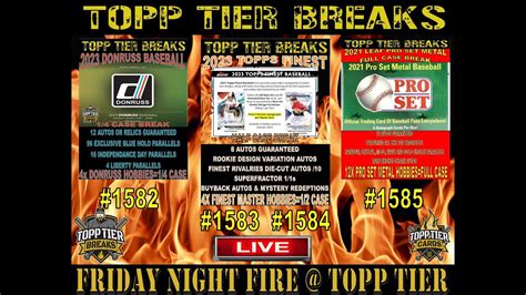 FRIDAY NIGHT FIRE TOPP TIER DONRUSS 1582 2023 FINEST 1583 1584