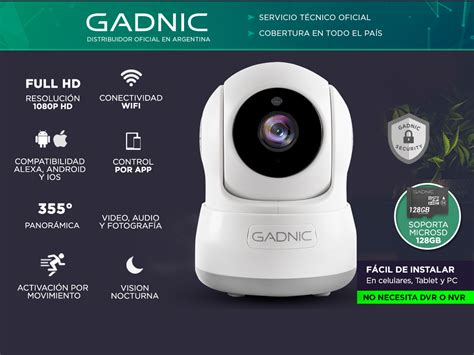 Cámara de Seguridad Gadnic SX10 IP WiFi Motorizada con Audio HD Visión