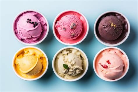 Premium Photo A Scrumptious Showcase Ice Cream Flavors In Mesmerizing