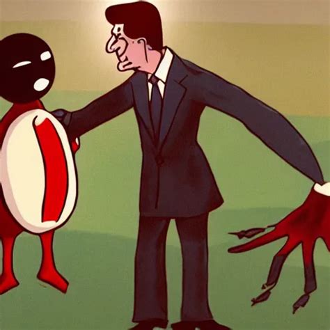 The Hollow Knight Shaking Hands With Ronald Reagan Stable Diffusion