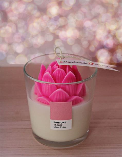 Soy Wax Candle Pink Lotos Soya Wax Candles Gel Wax Candles Homemade