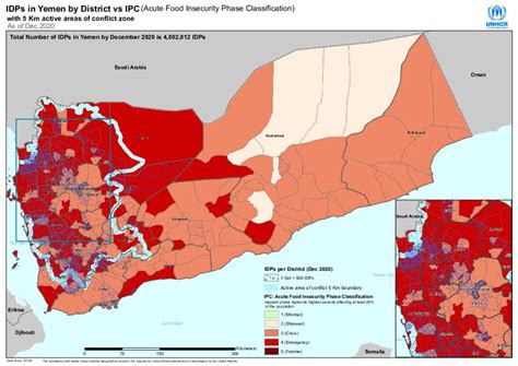 Document Yemen Idps Vs Ipc Acute Food Insecurity Phase Classification With Active Areas Of