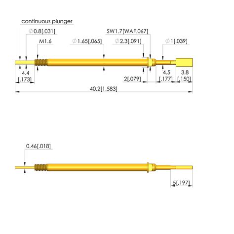 Spring Loaded Test Probe GKS 746 320 200 080 A 1502 M Item INGUN