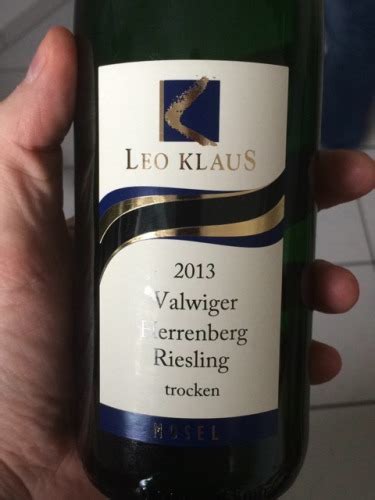 Leo Klaus Valwiger Herrenberg Riesling Trocken Vivino