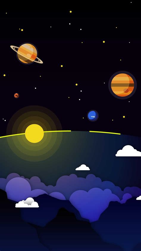 Minimalist Solar System Wallpapers Top Free Minimalist Solar System