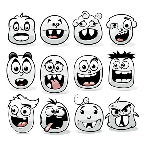 Premium Vector | Weird faces clipart icon