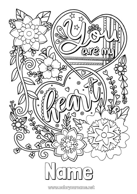 I Love You Coloring Pages For Adults