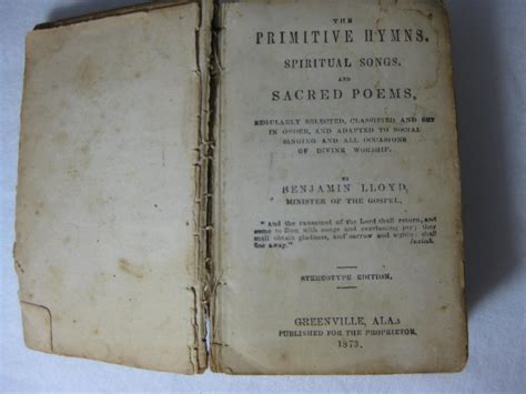 THE PRIMITIVE HYMNS, SPIRITUAL SONGS, AND SACRED POEMS: Regularly ...