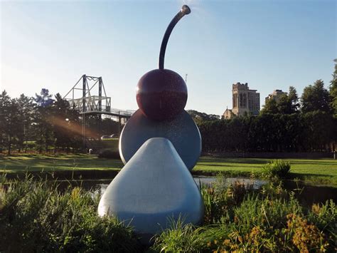 Quirky Attraction The Cherry Spoon At The Minneapolis Sculpture Garden