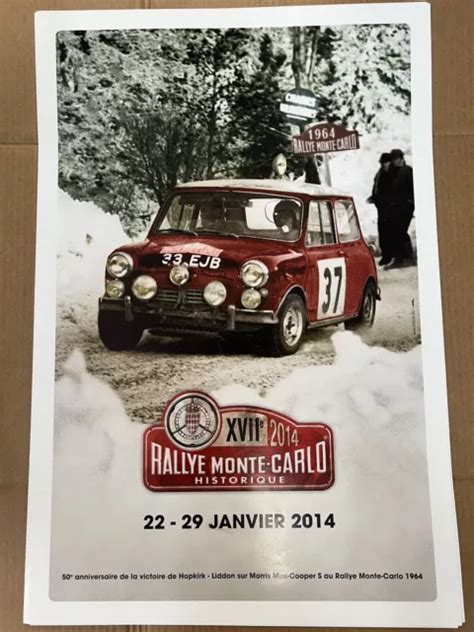 ANCIENNE AFFICHE 17E Rallye Monte Carlo 22 29janv 2014 Ref75168 EUR 18