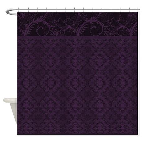 Royal Purple Damask Shower Curtain by BWCDesigns