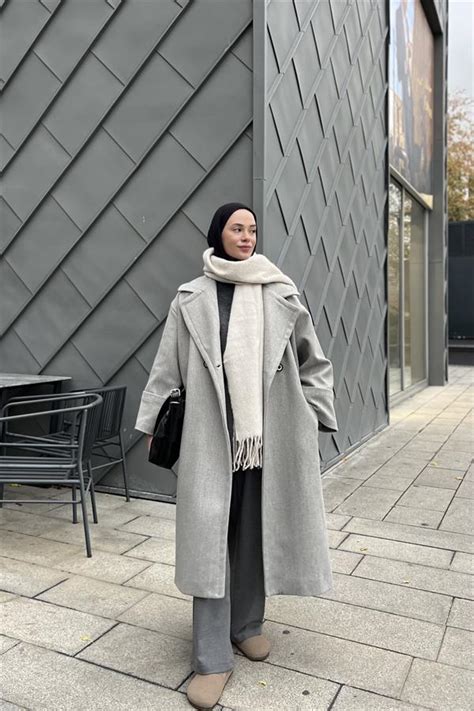 R Zara Model Oversize Iki D Meli Kaban Gri