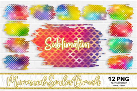 Sublimation Brush Mermaid Scales Graphic By Artnoy Creative Fabrica