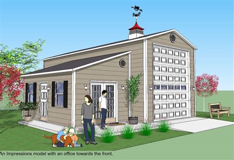 Rv Garage With Office In 2022 Rv Garage Pole Barn House Plans Barn House Plans