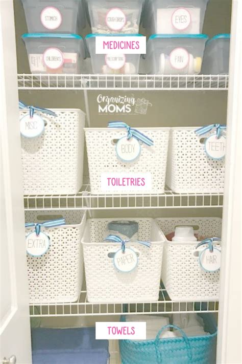 Linen Closet Organization with Baskets: A simple way to eliminate ...