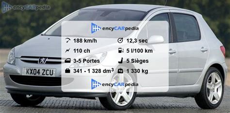 Peugeot 307 Hdi 110 Fiches Techniques 2004 2005 Performances Taille Faits Et Plus