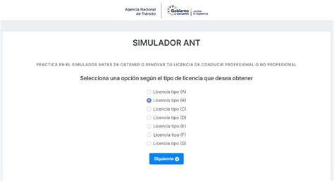 Simulador Ant Licencia Tipo B