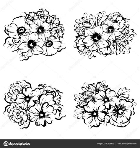 Set Of Beautiful Ornate Flowers Stock Vector Image By ©all About Flowers 152538172