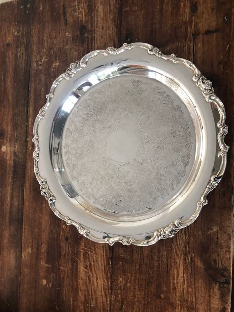 Silver Scalloped Tray By Lunt Etsy