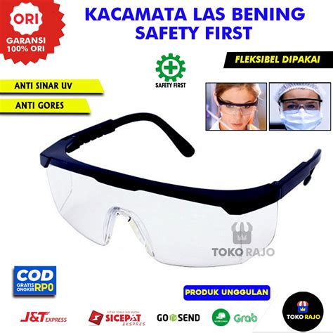 Jual Kacamata Safety Kaca Mata Las Gurinda Bening Clear Smoke Kacamata