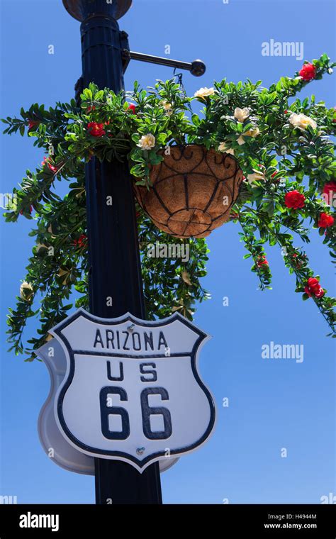 USA, Arizona, Route 66, sign Stock Photo - Alamy