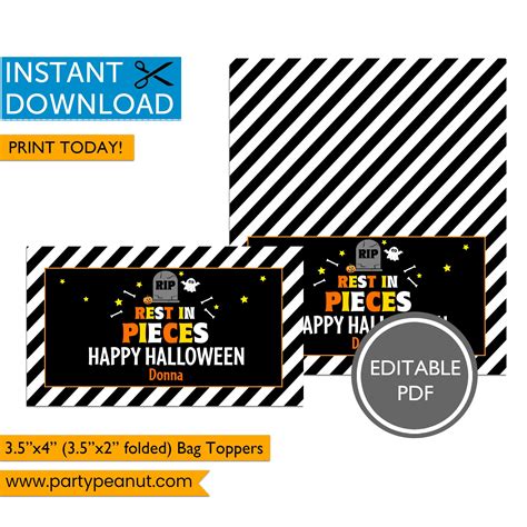 Halloween Bag Toppers Svg