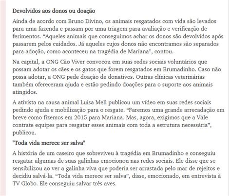 Animais Sofrem Desastre E Ainda Podem Ser Resgatados Escola De