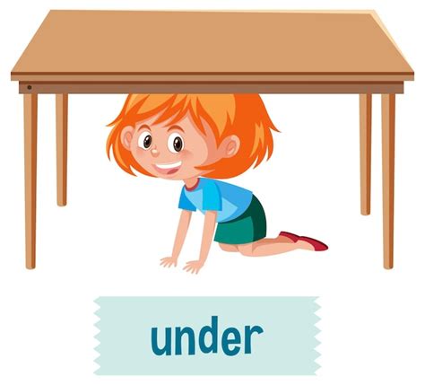 Under Preposition Clip Art