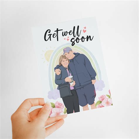 Personalized Get Well Soon Card – Personalized Drawing Gifts