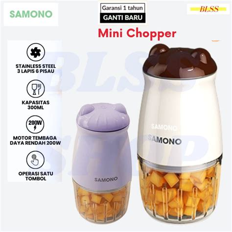 Jual Food Processor Food Chopper Mpasi Mini SAMONO 300ml Mesin