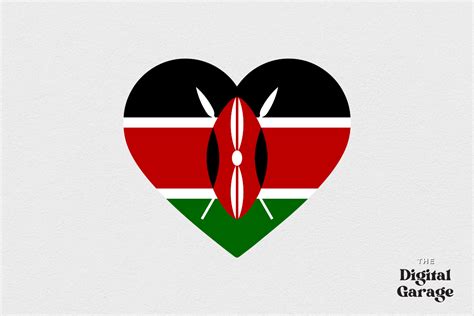 Kenya Heart Flag SVG PNG Graphic By The Digital Garage Creative Fabrica