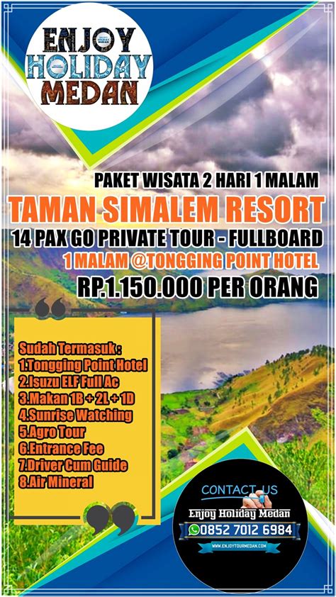 Wisata Danau Toba Simalem Resort 2D1N Paket Wisata Danau Toba