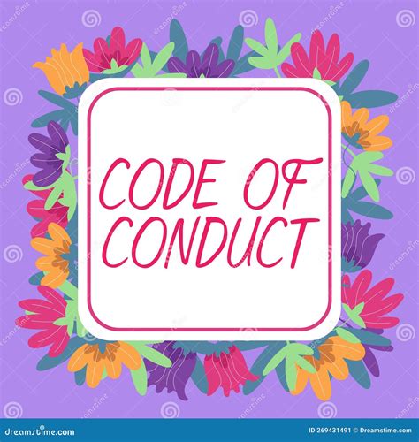 Writing Displaying Text Code Of Conduct Business Concept Ethics Rules