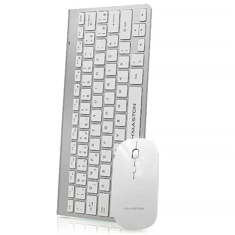 Kit Teclado E Mouse Sem Fio JP 102 Branco HMaston Ion Cabos