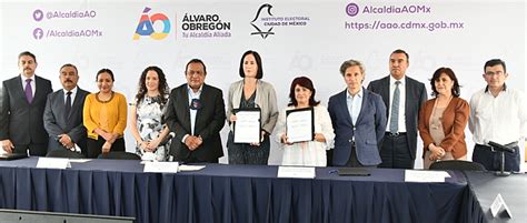 Concretan IECM y Álvaro Obregón Convenio para promover la participación