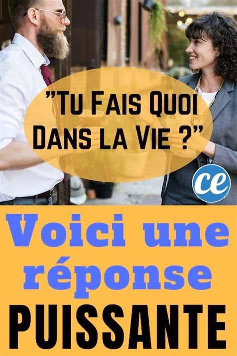 Tu Fais Quoi Dans la Vie Voici la Réponse PUISSANTE à Cette