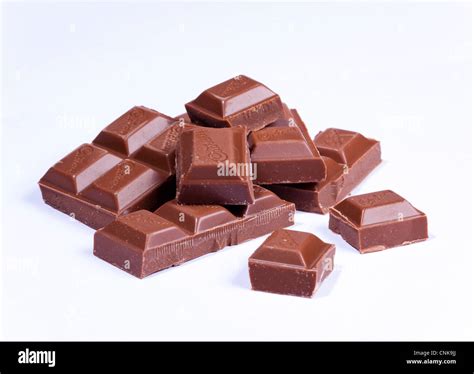 Pieces Of Cadbury Milk Chocolate Bar Stock Photo Alamy