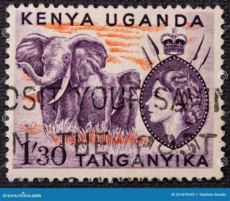 KENYA UGANDA TANGANYIKA CIRCA 1954 A Stamp Printed In Kenya Uganda