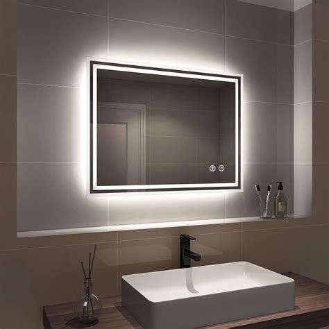 Emke Shaver Bathroom Mirror With Bluetooth Speaker X Mm Backlit